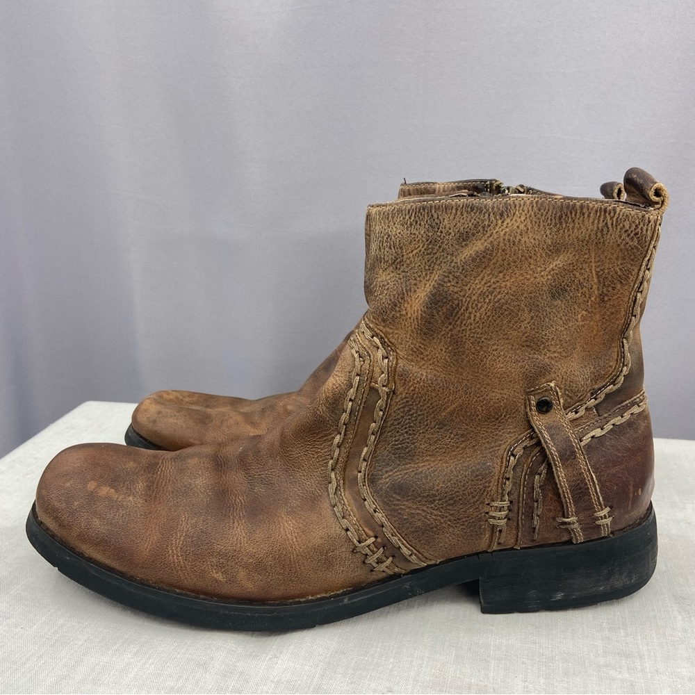 Bed Stu Revolution Men’s Distressed Brown Leather Boots Size 11